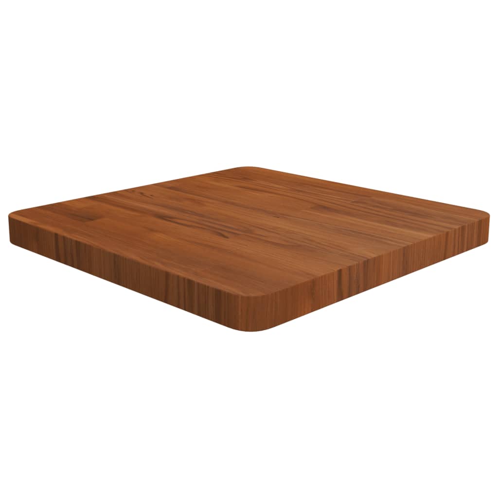 Tischplatte Quadratisch Dunkelbraun 50x50x4cm Behandelte Eiche