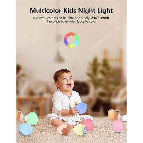 Nachtlicht Für Kinder, Baby-nachtlicht Mit Farbwechsel Und Dimmfunktion, Tragbares, Kleines, Wiederaufladbares Nachtlicht Mit 1-stunden-timer Und Touch-steuerung
