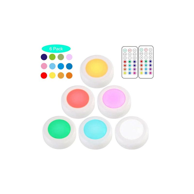 Wiederaufladbarer, Kabelloser Rgb-led-strahler, Dimmbare Led-beleuchtung Für Vitrinen, Farbschränke, Fernbedienung, Küchenunterbaubeleuchtung, Batteriebetrieben, Selbstklebendes Nachtlicht Für Kleider
