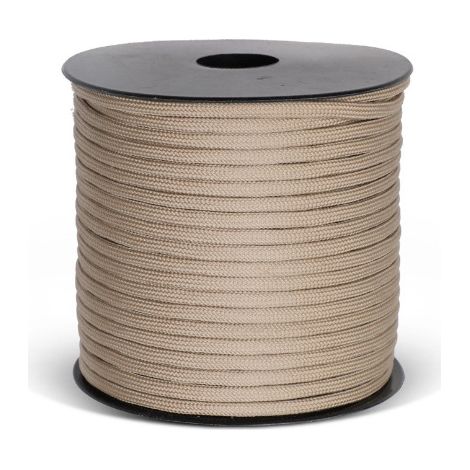 50 M Beigefarbenes 9-litziges Polyester-zeltseil, Zeltleine Für Campingplanen, Windfestes Seil, Notfallseil