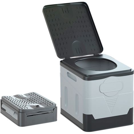 Schwarze Toilette, Faltbare Autotoilette, Outdoor-toilette, Tragbare Campingtoilette, Geruchsdichte Nottoilette