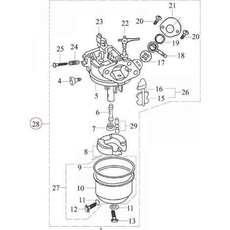 Universalvergaser Für 6,5 Ps Benzinmotor – Ersatzteile Für 196 Cm³ Einzylindermotor – Metall – Länge 25 Cm – Abyss