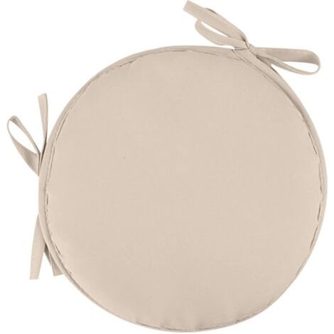 1 Rundes Beiges Gartenstuhlkissen, 30 Cm Durchmesser – Outdoor, Hocker, Terrasse, Esszimmer – Großes Kissen
