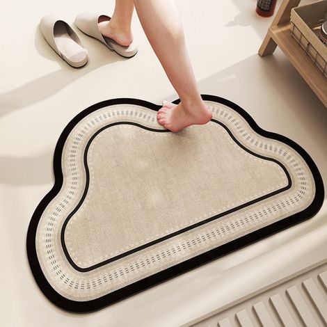 Roman Manor – Cloud 4060 Cm (kieselgur) Kieselgur-fußmatte, Rutschfeste Badmatte, Saugfähige Wc-fußmatte