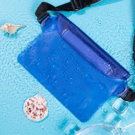 Blaue, Wasserdichte Pvc-bauchtasche 2222 Für Mobiltelefone, Multifunktionale Und Wasserdichte Bauchtasche Für Touchscreen-handys, Großes Fassungsvermögen Für Mobile Fotografie.