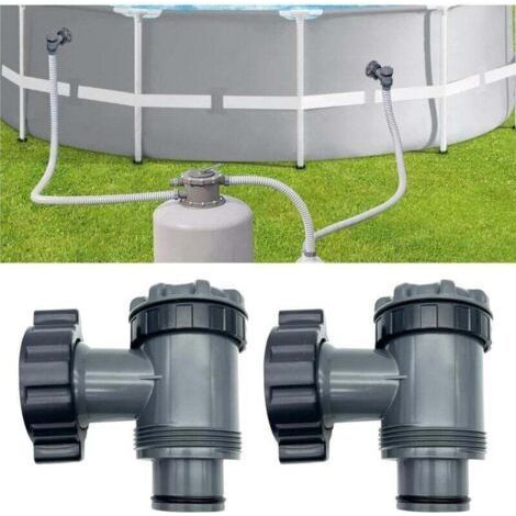 Einlass-/auslassventil Kompatibel Mit Coleman, Bestway, Aufstellpool-filterpumpen, Poolpumpen-ersatzteile, Für 38-mm-schlauch (2er-pack)