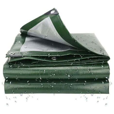 -2 Mx 4 M Outdoor-schutzplane, Mehrzweck-wasserdichte Polyethylenplane, Staubschutzplane, Möbel- Und Wohnwagenabdeckung (farbe: Grün)