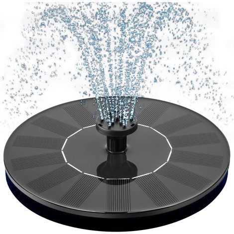 13 Cm Durchmesser – Runder Solarbrunnen, Außenpool, Bunte Schwimmende Lichter, Vogeltränke Für Den Garten, Dekorative Pumpe, Gartenbrunnen
