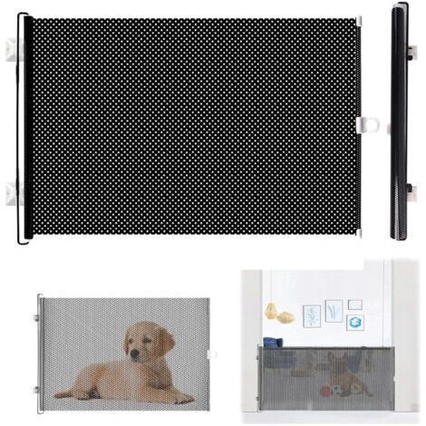 Hundezaun, Treppenschutzgitter, Sicherheitsnetz, 40 Cm Hoch, 125 Cm Teleskoplänge, Schwarz
