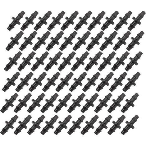 100 Stück 4/7 Schlauchverbinder Bewässerungs-fitting-set Gerade Schlauchverbinder Für Tropfbewässerungssysteme (schwarz)