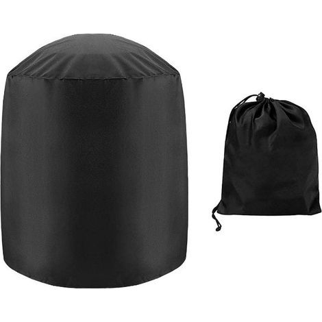 Wasserdichte Grillabdeckung, Runde Grillabdeckung 71x68cm, Grillplane, Wasserdichte Uv-schutzabdeckung (schwarz)