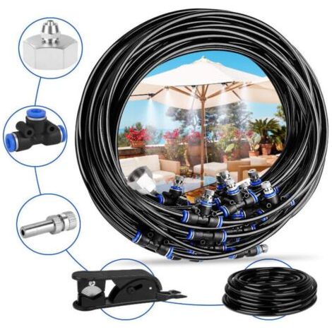 Nebelsystem Für Den Außenbereich, 20-meter-terrassennebelsystem Mit 20 Nebeldüsen (messing, 3/4 Zoll)