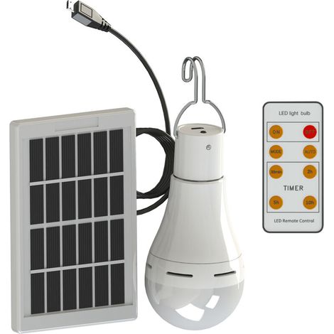 9-w-solar-led-lampe Mit Fernbedienung, Solar-led-gartenleuchte Für Camping, Außenbeleuchtung, Notbeleuchtung Bei Stromausfall