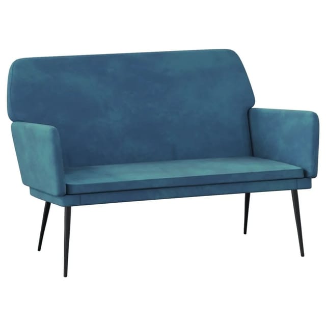 vidaXL Sitzbank Blau 108x79x79 cm Samt 351391