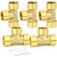 5-teiliges T-stück Aus Messing, 1/4" X 1/4" X 1/4" Bsp-innengewinde