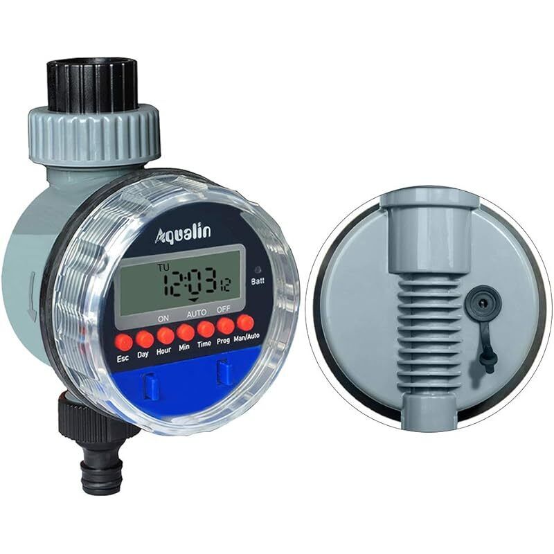 Bewässerungsuhr, Bewässerungssteuerung, Druckloser Betrieb, Bewässerungsuhren Mit Kugelventil, Kompatibel Mit Regensensor.