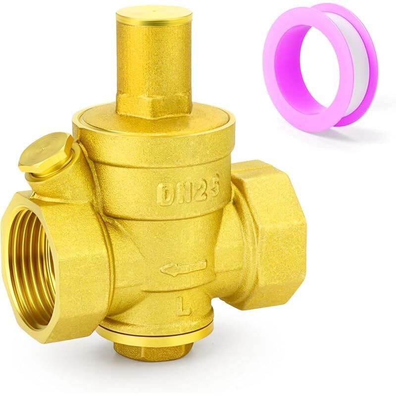 Wasserdruckregelventil Aus Messing, 1" Bsp Einstellbares Druckminderungsventil Für Wohnmobile, Warmwasserbereiter Und Solaranlagen.