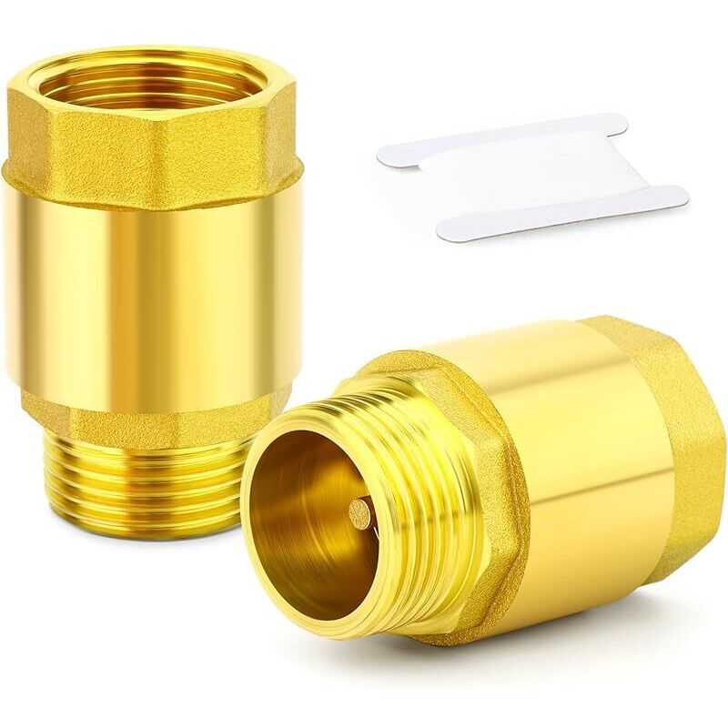 2-teiliges Rückschlagventil Aus Messing, 1/2" Bsp Innen- Und Außengewinde, Inline-ventil, Rückflussverhinderung.