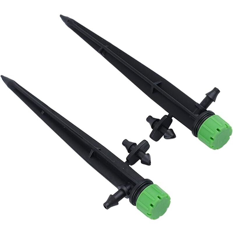 Packung Mit 50 Verstellbaren Tropfern Für Gartenbewässerungssysteme: 360° Drehbare Tropfer Mit Einer Durchflussrate Von 0 Bis 60 L/h, Kompatibel Mit 4 Mm/7 Mm Rohren (blau).