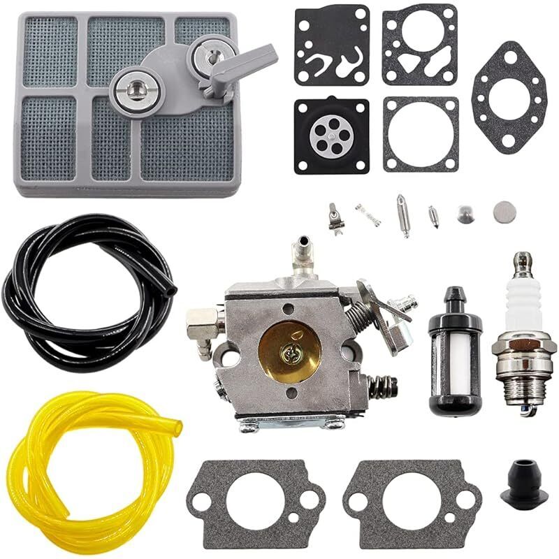 Vergaser Mit Zündkerze, Luftfilter Und Kraftstoffschlauch Für Stihl Kettensägen 030, 031, 032 Av, 031av, 032av, 030av, 1113, 120, 0602, Walbro Wa-2 Und Wa-2-1.