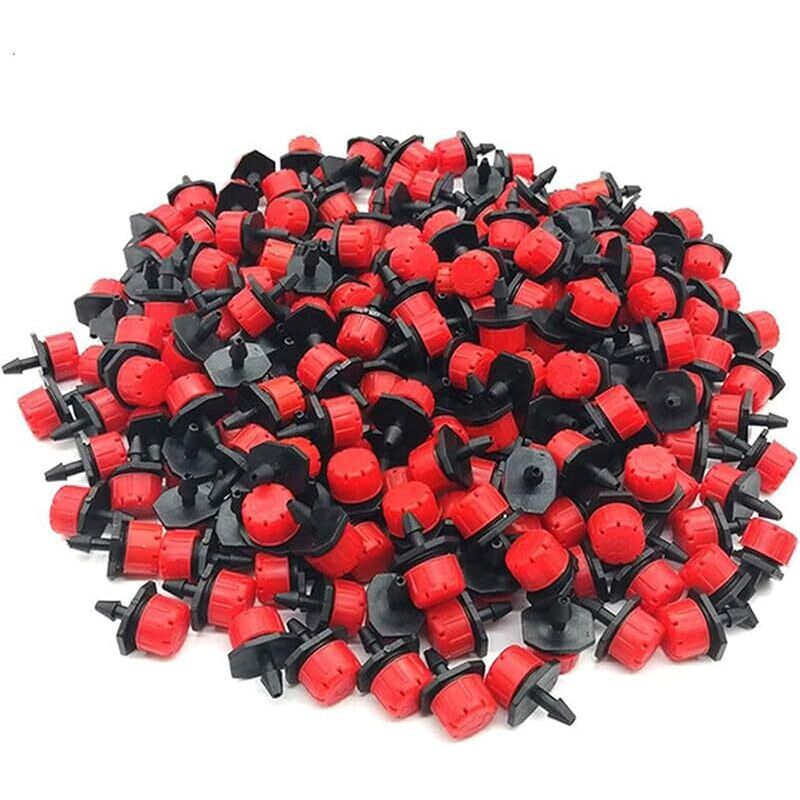 100 Bewässerungstropfer, Mikro-tropfbewässerungssystem, Verstellbare Bewässerungstropfer, Bewässerungsemitter, Verstellbare Kunststoff-tropfbewässerung, Acht Löcher Für Die Gartenbewässerung