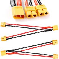 Stück Xt60 Parallel-akkuanschlusskabel, Xt60 Parallelkabeladapter 1 Stecker Auf 2 Buchsen 16awg, Xt60 Doppel-y-verlängerungskabel, Für Rc-lipo-akkus