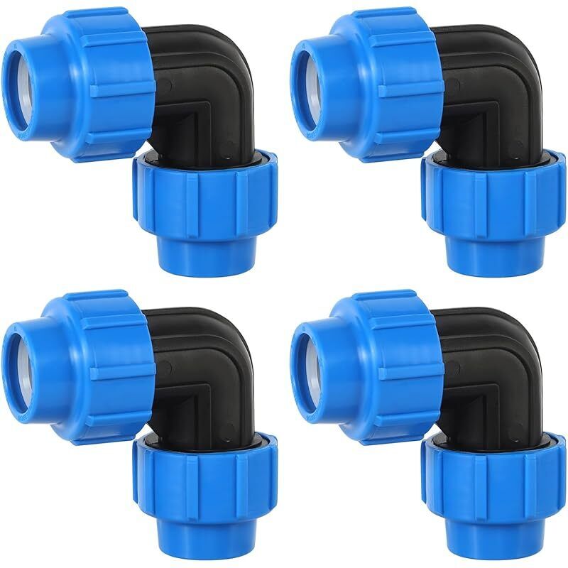 25 Mm X 25 Mm 90-grad-winkelverbinder, 4 Stück. Pp-kunststoffverbinder Für Pe-wasserrohre, Für Innen- Und Außeninstallationen.