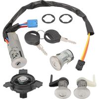 Komplettes 3-schloss-set + Zündschalter + Tankdeckel + 2 Schlüssel, Kompatibel Mit Peugeot 206 (ab 1998)