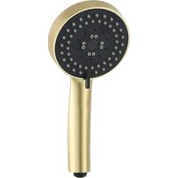 Universal-duschkopf Aus Kunststoff Mit Hohem Druck, 5 Strahlarten, Wassersparend, Gebürstete Goldoberfläche, Bs144j2