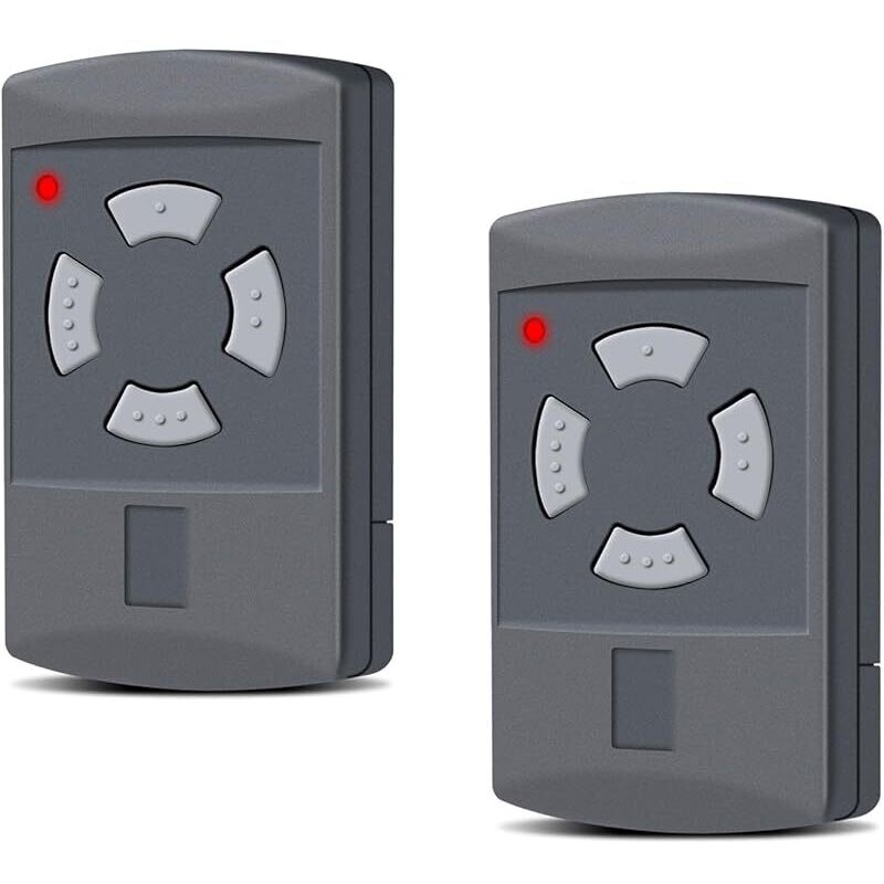 2er-pack Ersatz-garagentor-handsender – 40,685 Mhz – 4 Kanäle – Kompatibel Mit Hs2-40, Hs4-40, Hse2-40, Hse4-40, Hsm2-40, Hsm4-40, Grauer Knopf