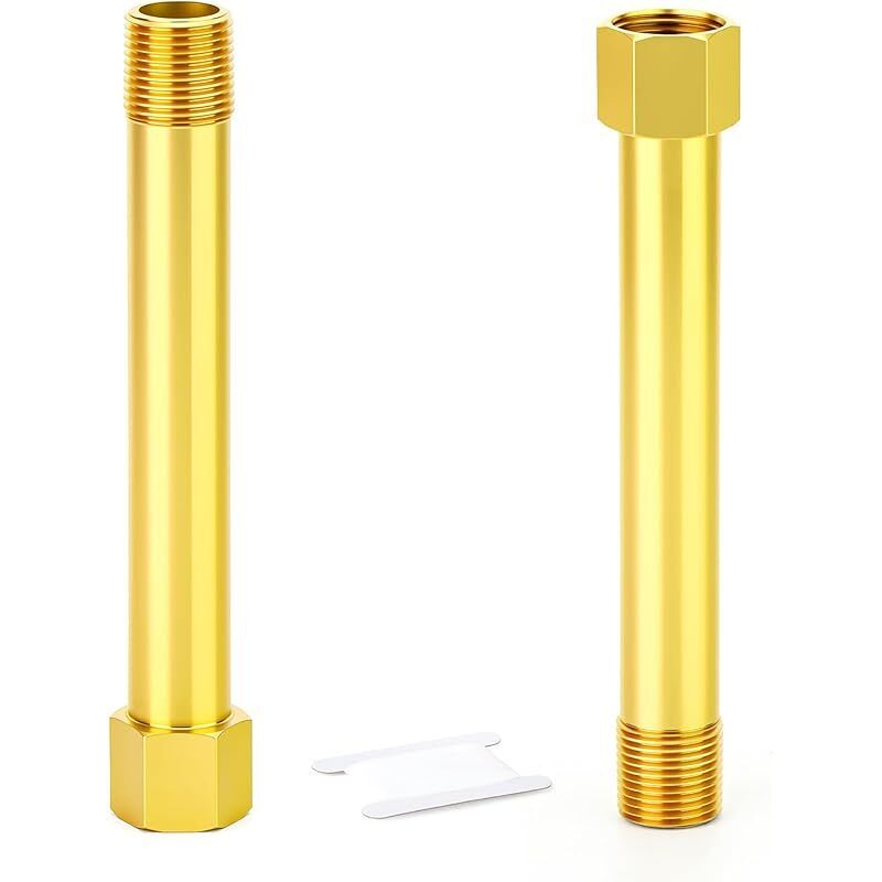 2-teiliger Messing-abflussreduzierverbinder, 1/8" Bsp Innengewinde Auf Außengewinde, 125 Mm Langer Gerader Verlängerungsadapter.