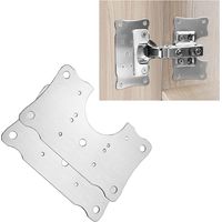 2 Stück Scharnier-reparaturplatten Mit Loch, Scharnier-reparaturplatten, Reparaturwinkelplatten Mit Schrauben, Für Schränke Und Möbel