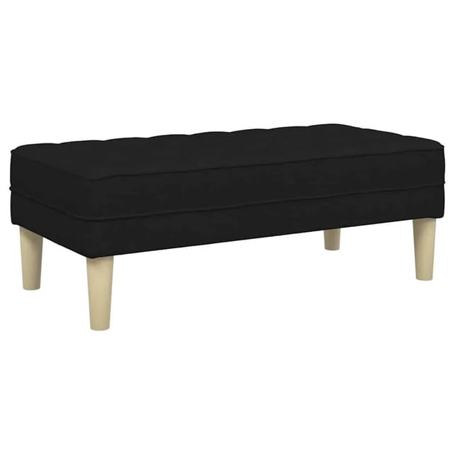 vidaXL Bank Schwarz 113 x 57 x 39 cm Stoff 42001937