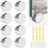 8-teiliges Set Spiegelclips Aus Zinklegierung, Wandmontage Für Spiegel Und Glas Mit Einer Dicke Von 3-7 Mm, Mit 8 Edelstahlschrauben Und 8 Dübeln