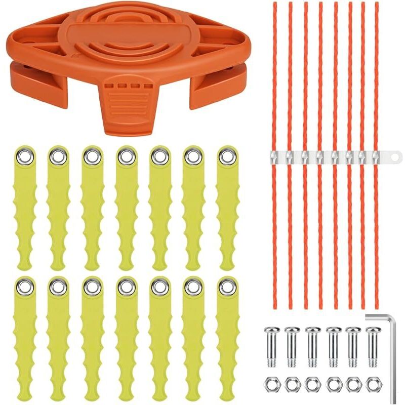 Sense Trimmer Wa0004 Wa0010 Schlagmesser Kompatibel Mit Worx 20v Akku-freischneidern Wg169e Wg154e Wg157e Wg163e Wg122 Wg150 Wg151 Wg152. 14 Ersatzmesser Mit 8 Zusätzlichen Drähten.