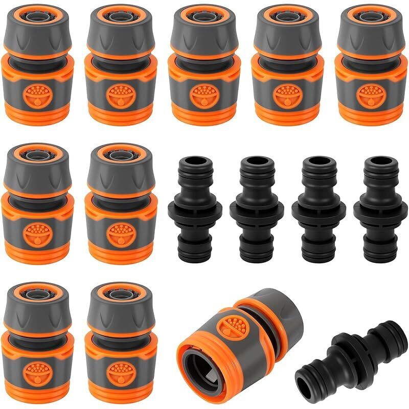 Gartenschlauchverbinder, 15 Gartenschlauch-endkappen Mit Anschlussstücken, 1/2-zoll-schnellschlauchverbinder Für Haus Und Garten.