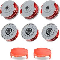 6 Spulen Trimmerfaden Für Flymo Fly021 513937190, Doppelte Standard-nylonspule Mit Automatischer Zuführung, Mit 2 Kappen, Ersatzspule Für Flymo Contour Xt/500e/500 Xt/trim