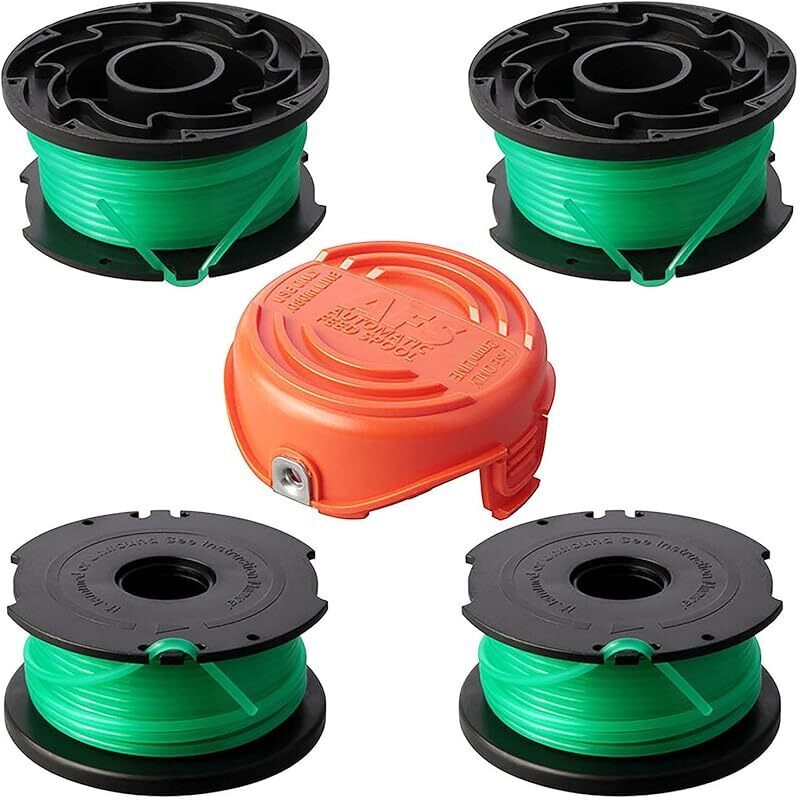Ersatzspulen Sf-080 Kompatibel Mit Black & Decker Sf-080-bkp Gh3000 Gh3000r Lst540 Lst540b Weed Eater, 6,1 M 0,2 Cm Nachfüllpackungen Mit Deckel 90583594 (4 Spulen, 1 Deckel)