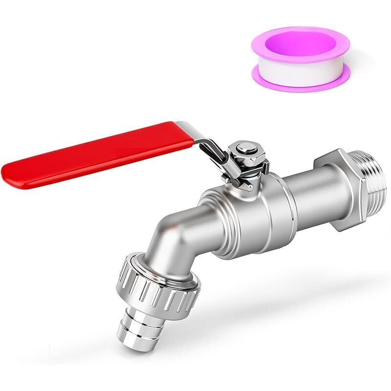 Edelstahl-kugelhahn, Externes Absperrventil Für 3/4"-bsp-außengewinde-gartenschlauch Für Wasser, Öl Und Gas, 1000 Wog