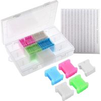 150 Stück Stickgarnspulen Aus Kunststoff, Mit Aufbewahrungsbox Und Nummerierten Aufklebern, Zur Aufbewahrung Von Garnen, Nadeln, Filzstiften Usw.