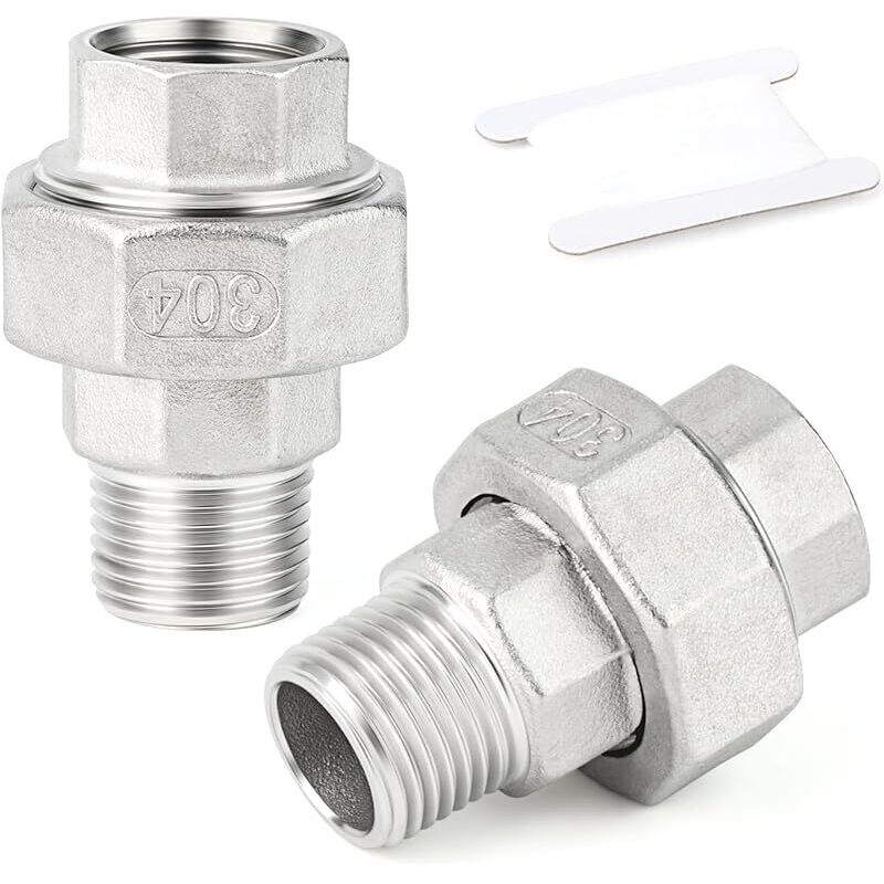 2-teilige 1"-bsp-edelstahl-304-verbinder (männlich Und Weiblich), Verschraubungen, Gewindeadapter Für Wasser/öl/gas