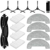 Kompatibles Zubehör Für Ultenic D10 / T10 Lite / T20 Pro, Proscenic Q8 Max, Mova E20 Plus Und Monsga Ms1 Max: 1 Hauptbürste, 4 Seitenbürsten, 4 Filter, 4 Reinigungstücher