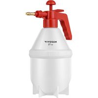 Vivoson 800 Ml Kompakt- Und Leichtbau-garten-drucksprüher Mit Verstellbarer Messingdüse, Zum Bewässern Von Pflanzen Und Blumen, Jäten Und Reinigen, Rot