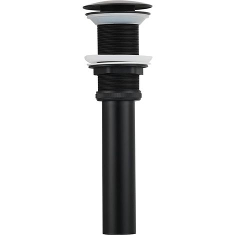 Ablaufgarnitur Für Waschbecken Ohne Überlauf, Messing, Pop-up-ablaufstopfen, Schwarz, Bw03b-1