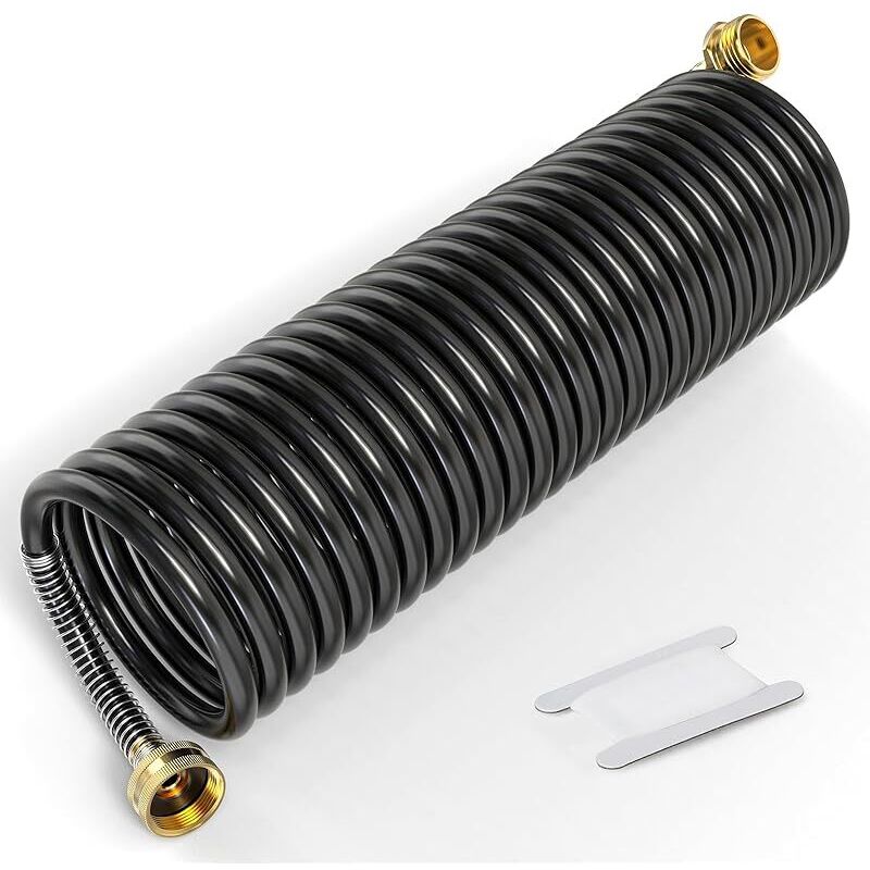 7,5 M Langer, Einziehbarer Polyurethan-gartenschlauch Mit 3/4"-messing-ght-anschlüssen, Drehbarem Innengewinde, Ideal Für Boote, Schwimmbäder Und Whirlpools, Wohnwagen, Haus Und Garten.