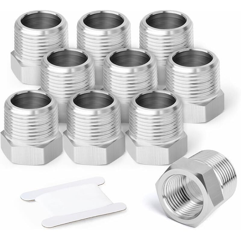 10 Reduzieradapter Aus Edelstahl 304 Mit Sechskant, 3/8" Bsp-außengewinde Auf 1/4" Bsp-innengewinde, Reduzierkonverteradapter.