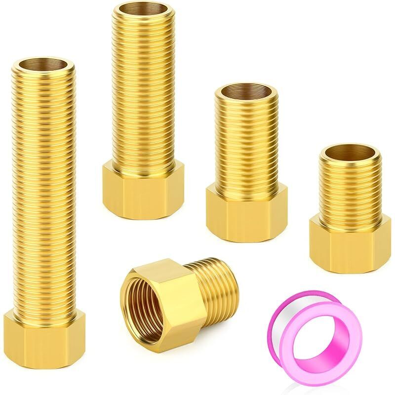 Messing-rohrverlängerungsstücke, 1/2"-innengewinde Auf 1/2"-außengewinde-sechskant-adapterbuchse, 30 Mm/40 Mm/50 Mm/70 Mm/100 Mm