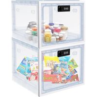 Abschließbare Medikamentenbox, 2-teiliges Set, Transparente Abschließbare Medikamentenbox, Abschließbare Aufbewahrungsbox Für Medikamente, Snacks Und Elektronische Geräte (weiß)