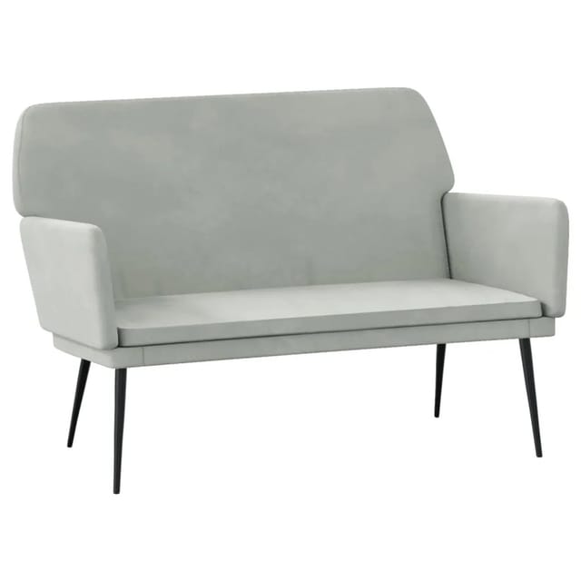 vidaXL Sitzbank Hellgrau 108x79x79 cm Samt 351382