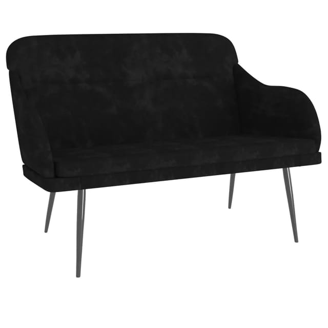 vidaXL Sitzbank Schwarz 110x76x80 cm Samt 351449